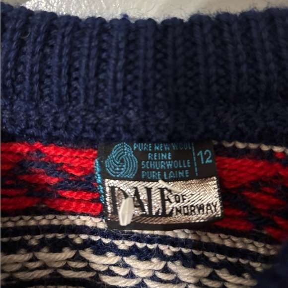 Dale of Norway sweater kids 12 Medium unisex cardigan reindeer fair isle grandpa - Picture 3 of 3